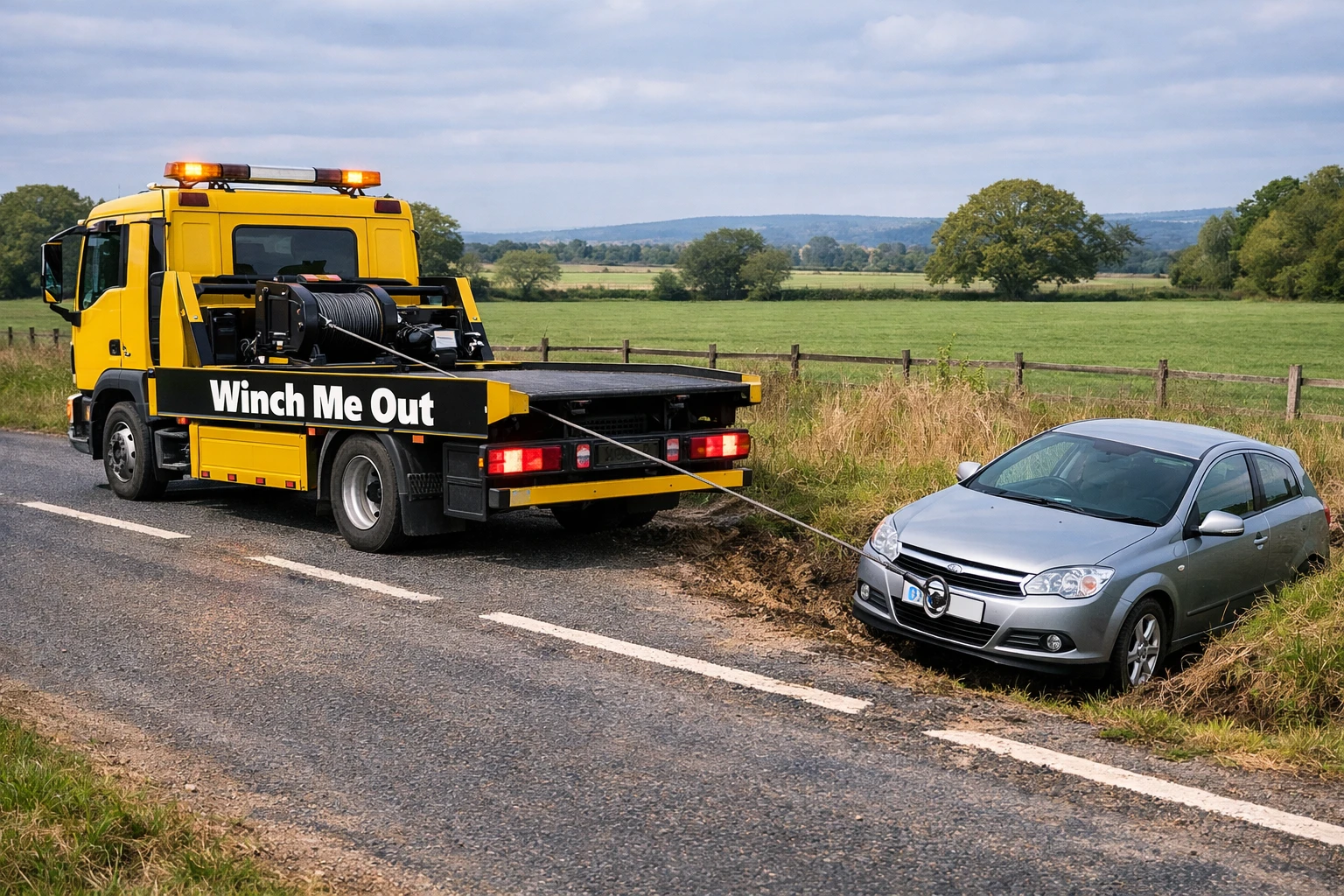 Grantham ditch recovery and vehicle pull out service